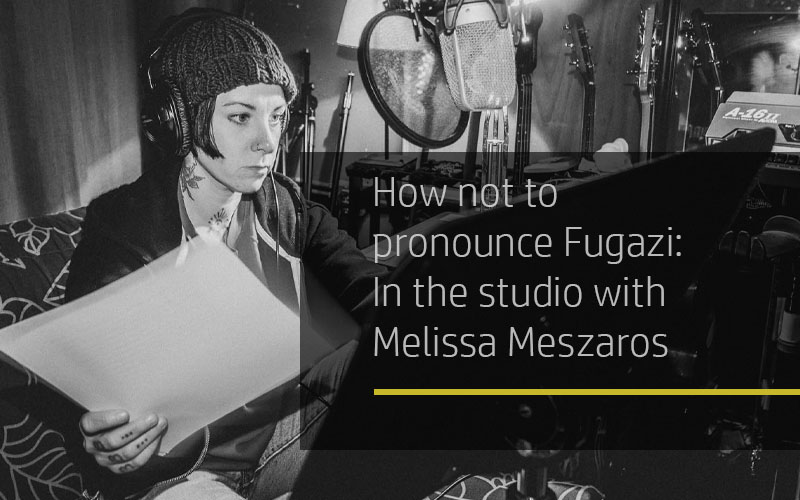 Banner for blog of Melissa Meszaros recording her audiobook Heavy Metal Headbang