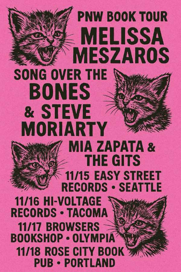 Melissa Meszaros PNW book tour poster